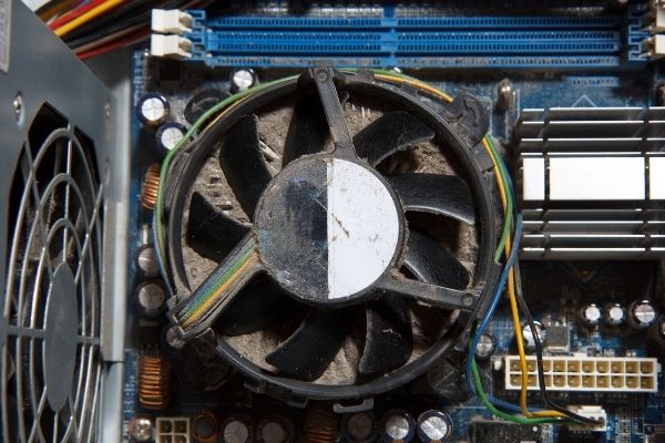 Dirty or faulty computer fan leads to more whirr sound